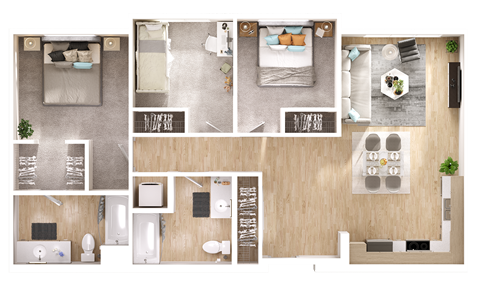 Three bedroom floor plan 